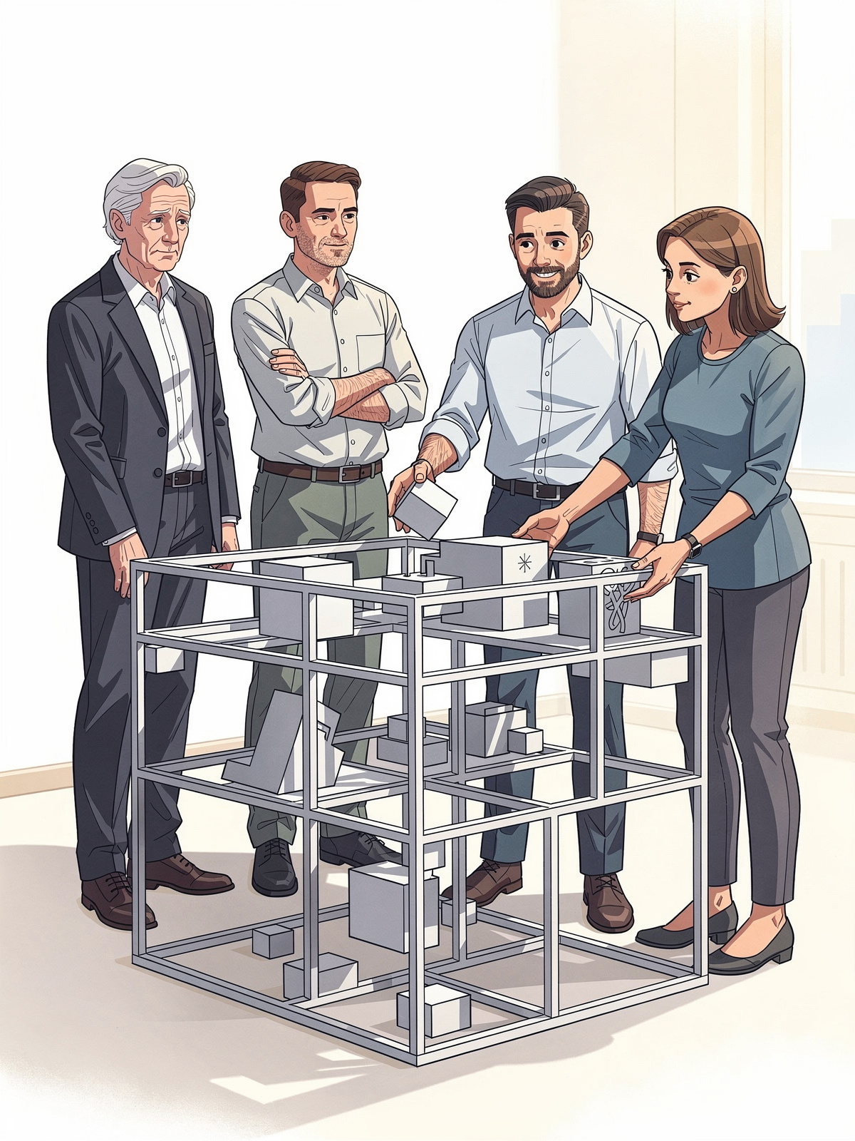 Reorganisation nach Fusion